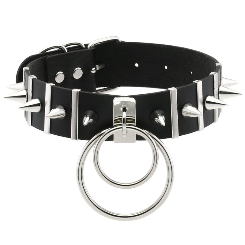 الوردي عبودية سبايك المختنق ال - مراجعة Goth Punk Spike Choker وسعره