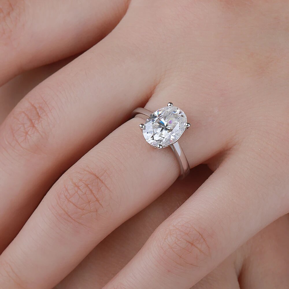 خواتم خطوبة من الموسانيت بقطع  - مراجعة Moissanite Engagement Ring 1 Carat وسعره